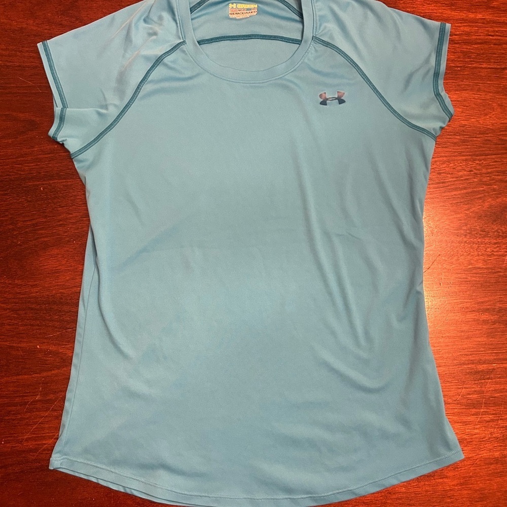 Under Armour Women's Light Blue Short Sleeve Tee